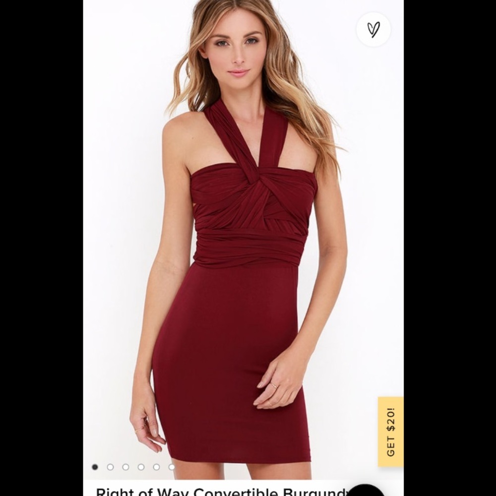 Lulu’s Convertible Burgundy Dress